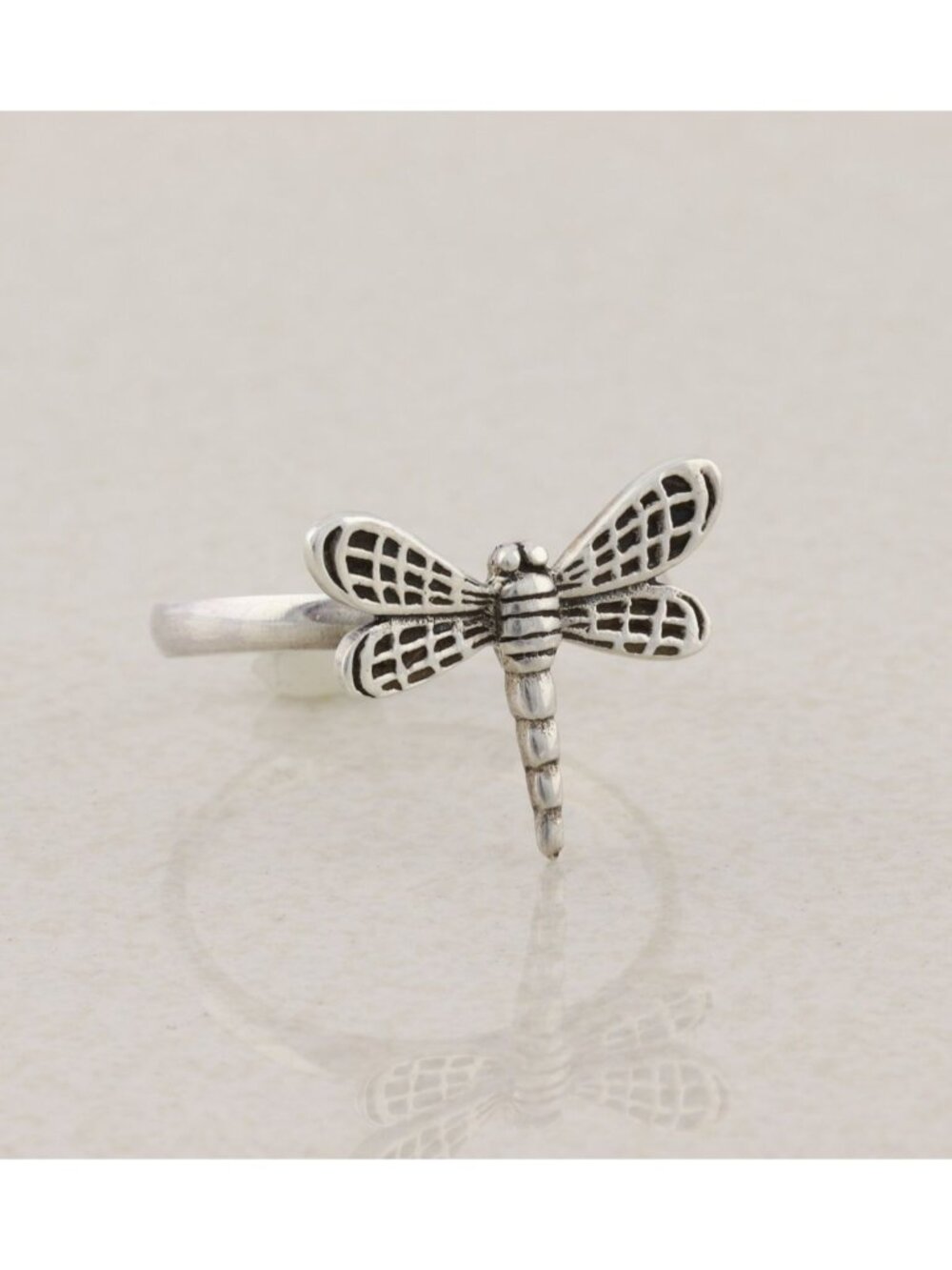 Sterling Silver Dragonfly Ring Size 9 - Picture 7 of 7